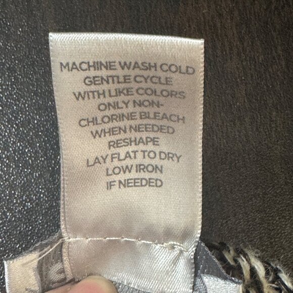 Avenue Women's Plus Size 18/20 Knit Waterfall Cardigan Vest Beige & Gray Acrylic - Picture 5 of 5